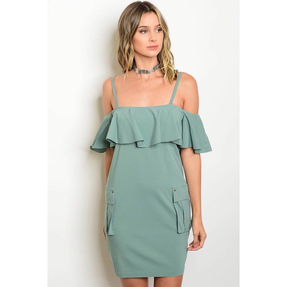 Beautiful ruffle off shoulder dress
